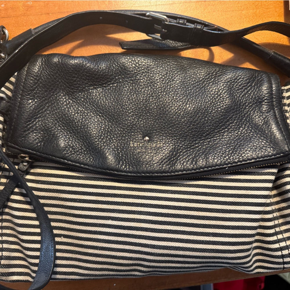 Kate Spade dark navy striped crossbody Bag